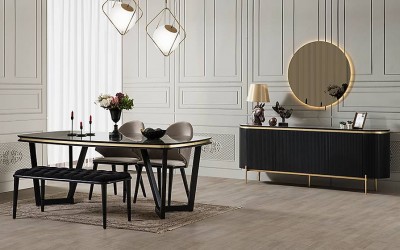 Tesla Gold Yemek Odası Tesla Gold Yemek Odası