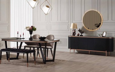 Tesla Bronz Yemek Odası Tesla Bronz Yemek Odası