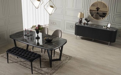 Tesla Gümüş Yemek Odası Tesla Gümüş Yemek Odası