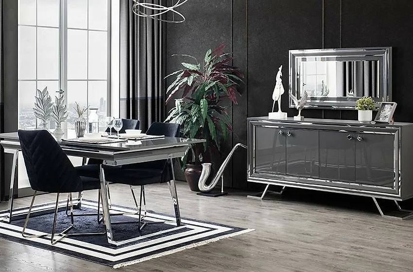 Asos Gri Yemek Odası Asos Gri Yemek Odası