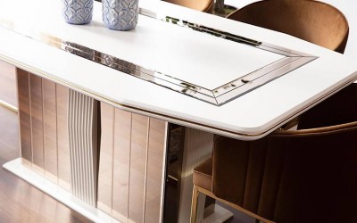Soho Ekru - Gold Yemek Masası Takımı Soho Ekru - Gold Yemek Masası Takımı
