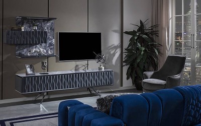 Lüxs Yaprak Antrasit Yemek Odası Lüxs Yaprak Antrasit Yemek Odası