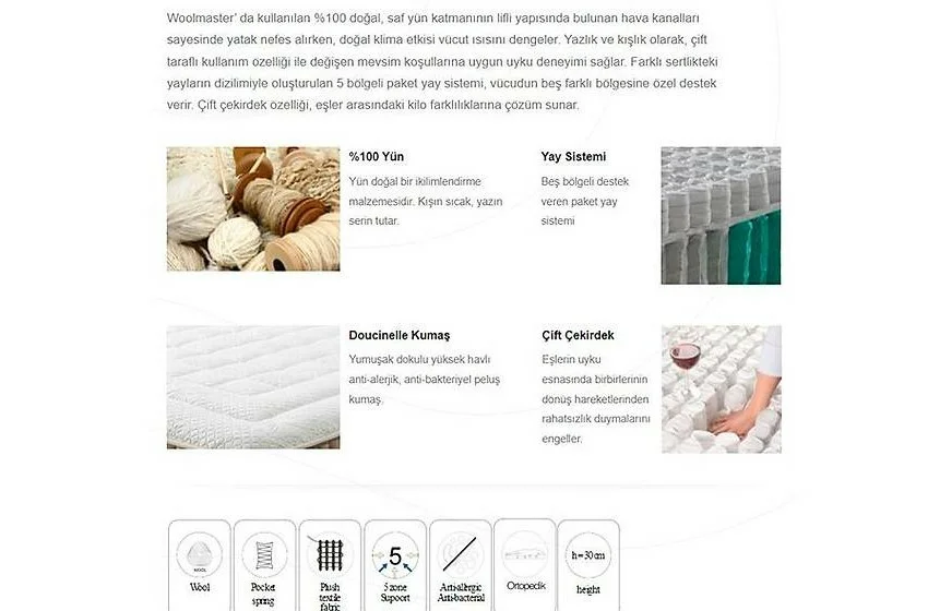 Woolmaster Ortopedik Yatak Woolmaster Ortopedik Yatak
