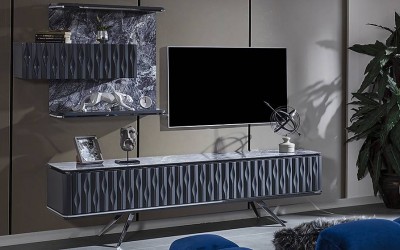 Lüxs Yaprak Antrasit Tv Ünitesi