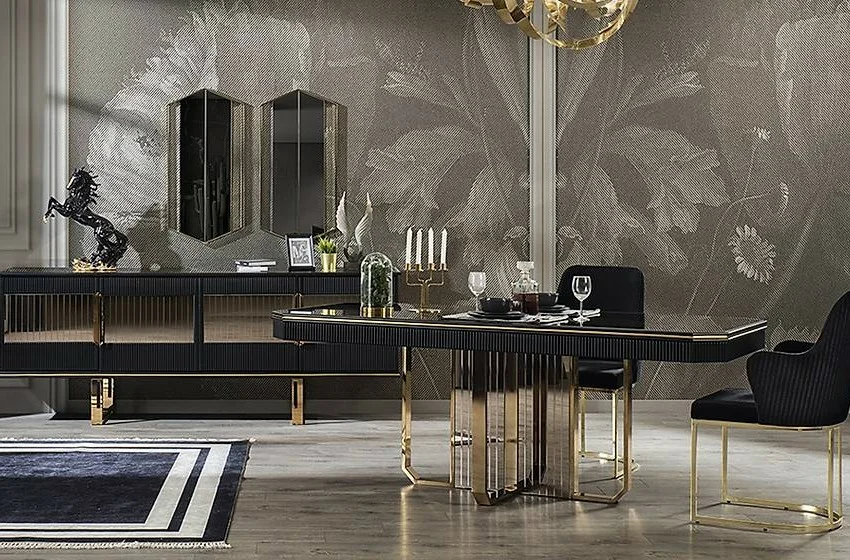 Gucci Luxury Siyah Yemek Odası Gucci Luxury Siyah Yemek Odası