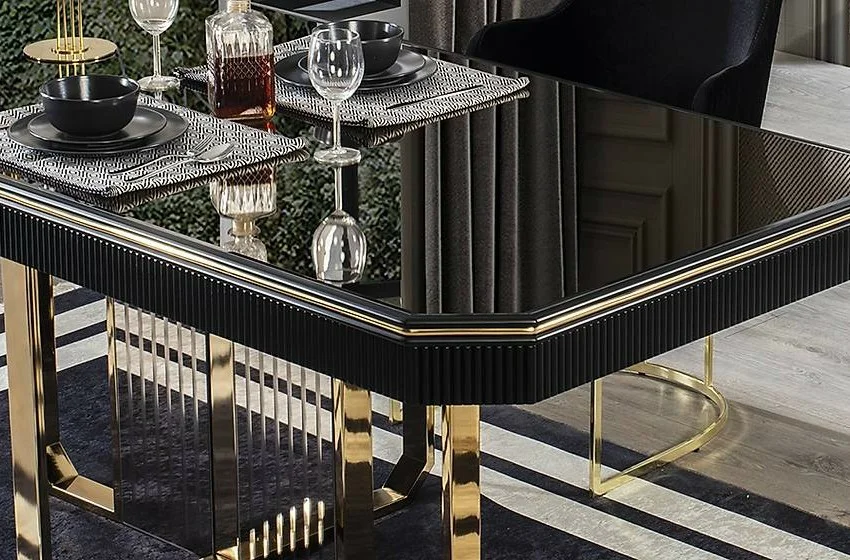 Gucci Luxury Siyah Yemek Odası Gucci Luxury Siyah Yemek Odası