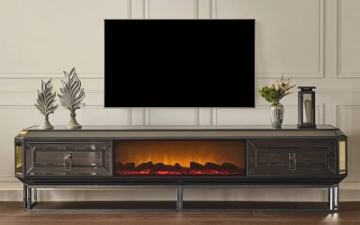 Gucci Luxury Şömineli Tv Ünitesi