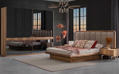 Tokyo Ahşap Bazalı Yatak Odası Tokyo Ahşap Bazalı Yatak Odası