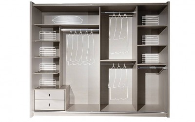 Asus Luxury 6 Kapaklı Gardrop