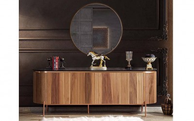 Tesla Ceviz Bronz Konsol