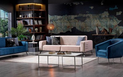 Beyoğlu Salon Takımı Metal Kasa