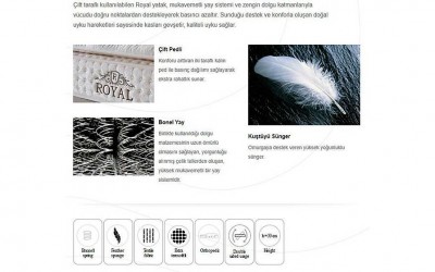 Royal Yatak Seti Baza + Başlık + Yatak
