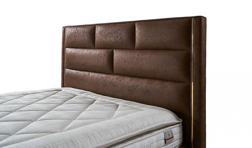 Brown Yatak Seti Baza + Başlık + Yatak