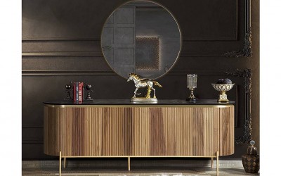 Tesla Ceviz Gold Konsol