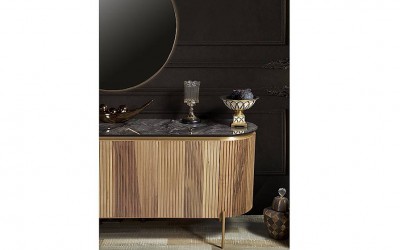 Tesla Ceviz Gold Konsol