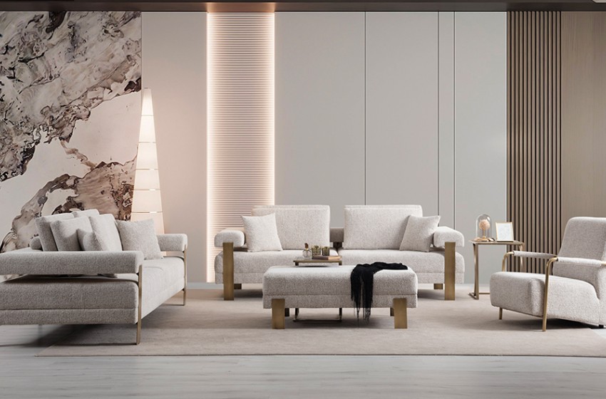 Deep Living Koltuk Takımı - Gold