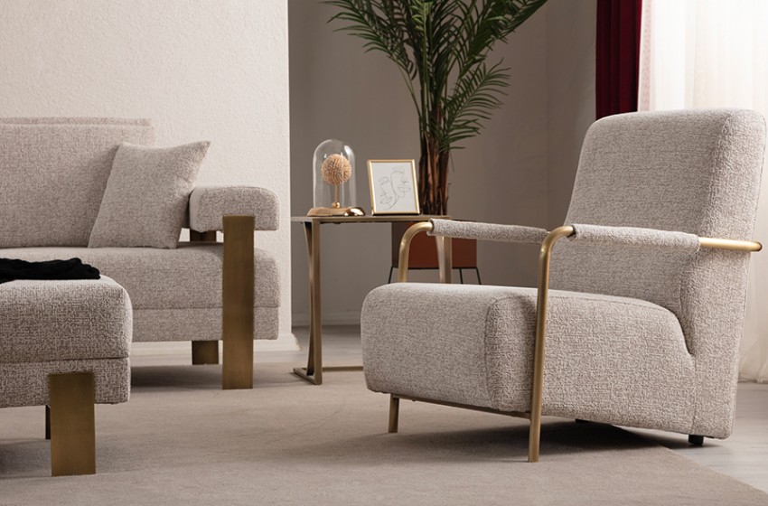 Deep Living Koltuk Takımı - Gold