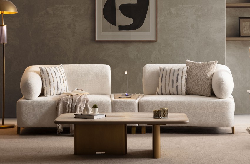 İlyora Kanepe - İç Sehpalı - Antik Gold