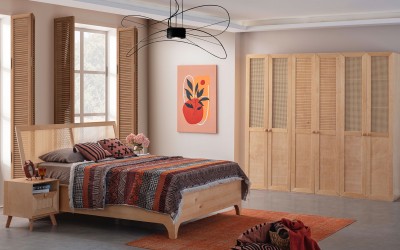 Valeria Bazalı Yatak Odası - Meşe