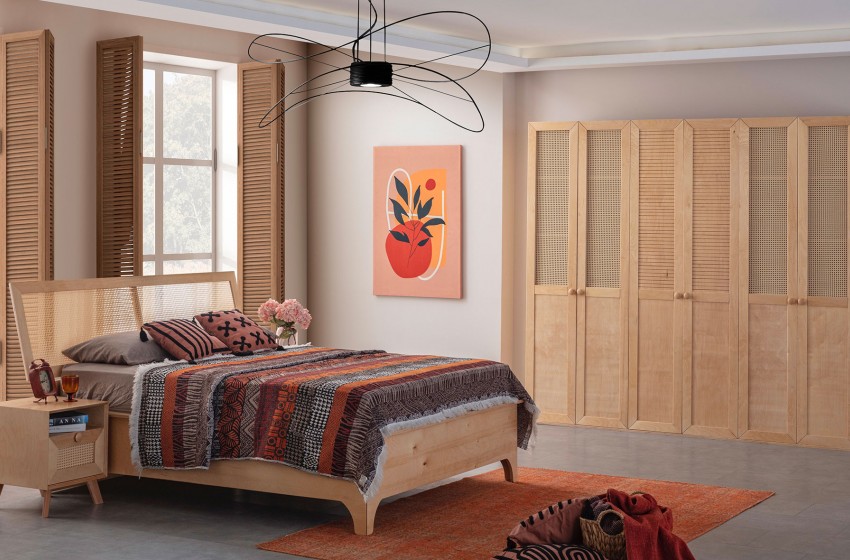 Valeria Bazalı Yatak Odası - Meşe