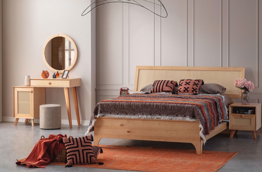 Valeria Bazalı Yatak Odası - Meşe