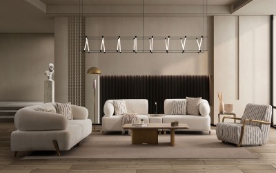 İlyora Koltuk Takımı - Antik Gold