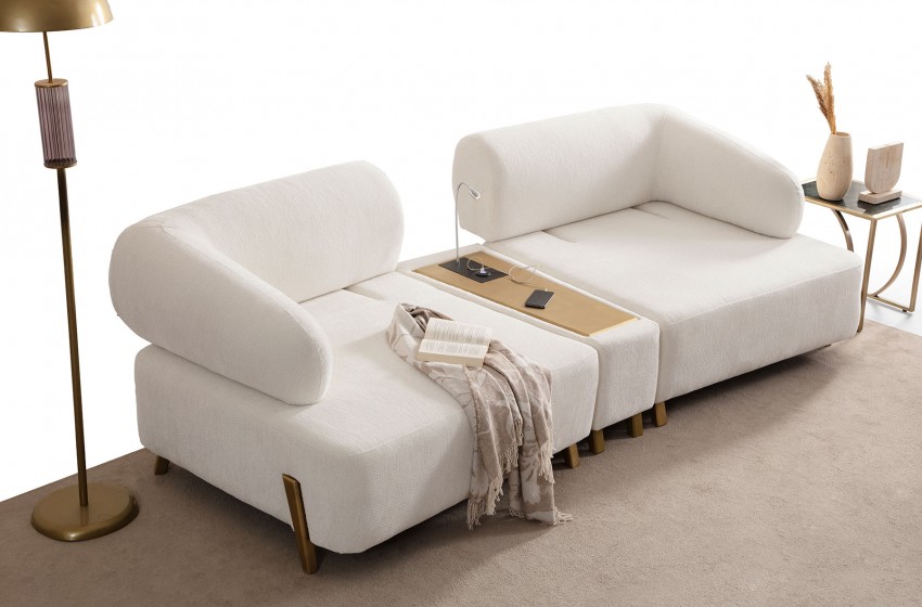 İlyora Koltuk Takımı - Antik Gold