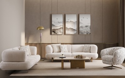 Manetti Koltuk Takımı - Antik Gold