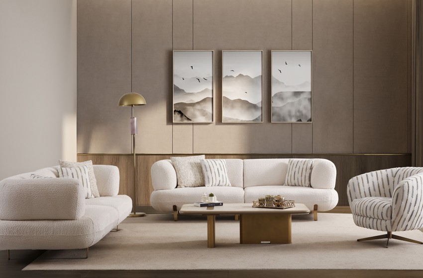 Manetti Koltuk Takımı - Antik Gold