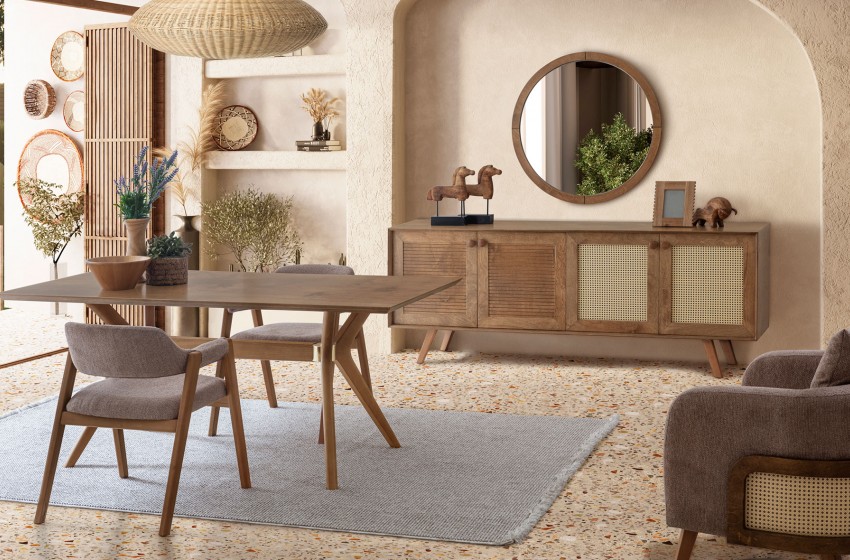 Valeria Yemek Odası - Ceviz