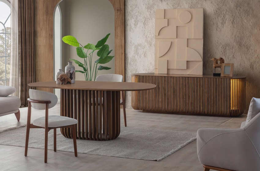 Fold Yemek Odası - Ceviz