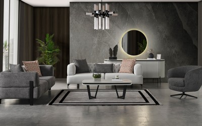 Cratos Yeni Gri Koltuk Takımı