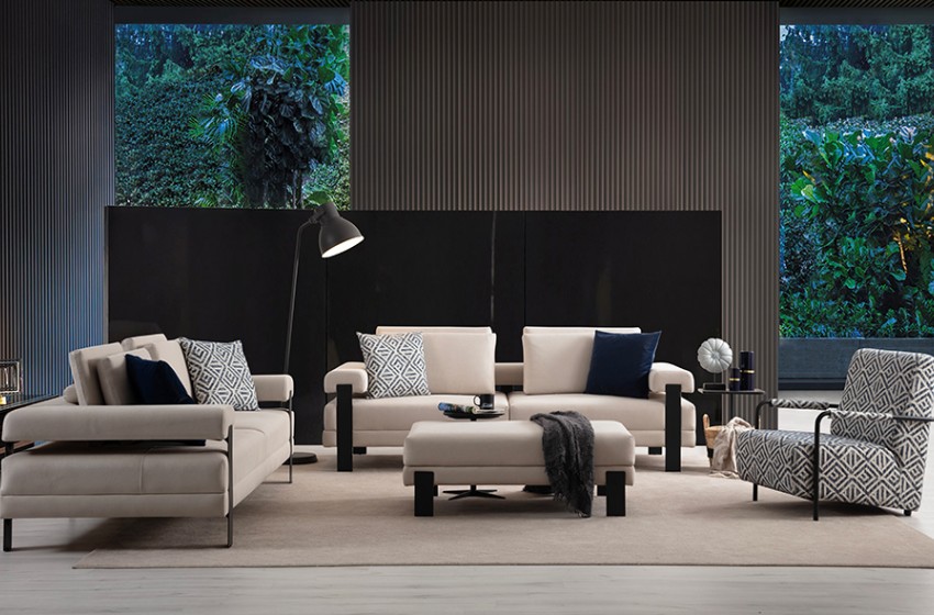 Deep Lıvıng Koltuk Takımı - Siyah - Nubuk