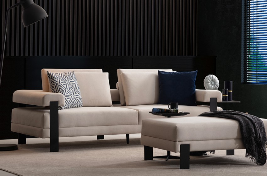 Deep Lıvıng Koltuk Takımı - Siyah - Nubuk