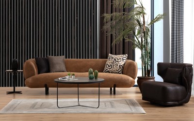 Manetti Koltuk Takımı - Kahverengi