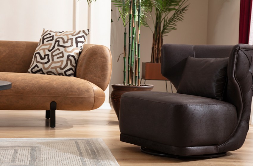 Manetti Koltuk Takımı - Kahverengi