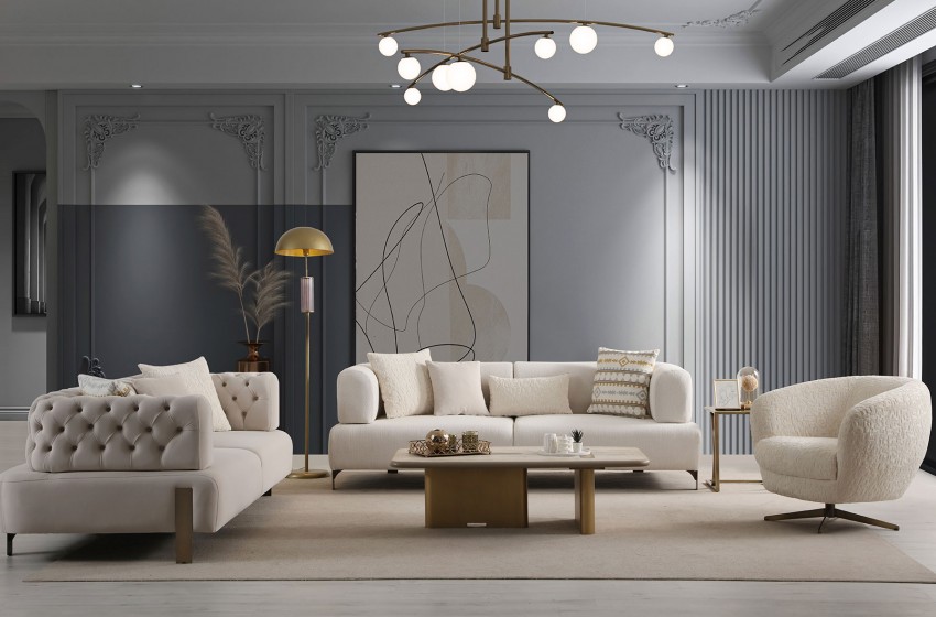 Cratos Koltuk Takımı - Yataklı - Metal Ayaklı