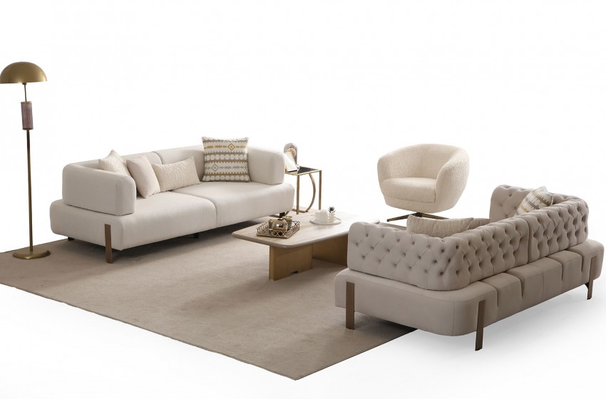 Cratos Koltuk Takımı - Yataklı - Metal Ayaklı