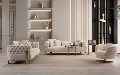 Cratos Koltuk Takımı - Krem