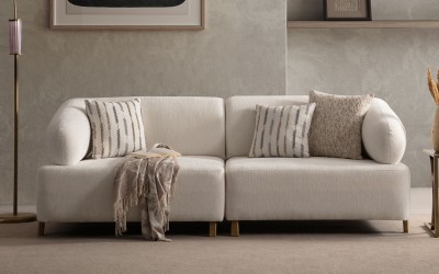 İlyora Kanepe - Üçlü - Antik Gold