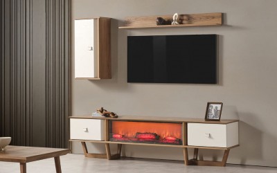 Soft Tv Ünitesi - Şömineli