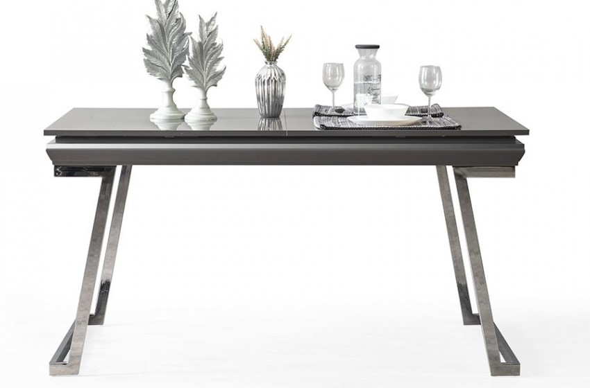 Asos Luxury Gri Yemek Masası Takımı