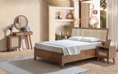 Valeria Bazalı Yatak Odası - Ceviz