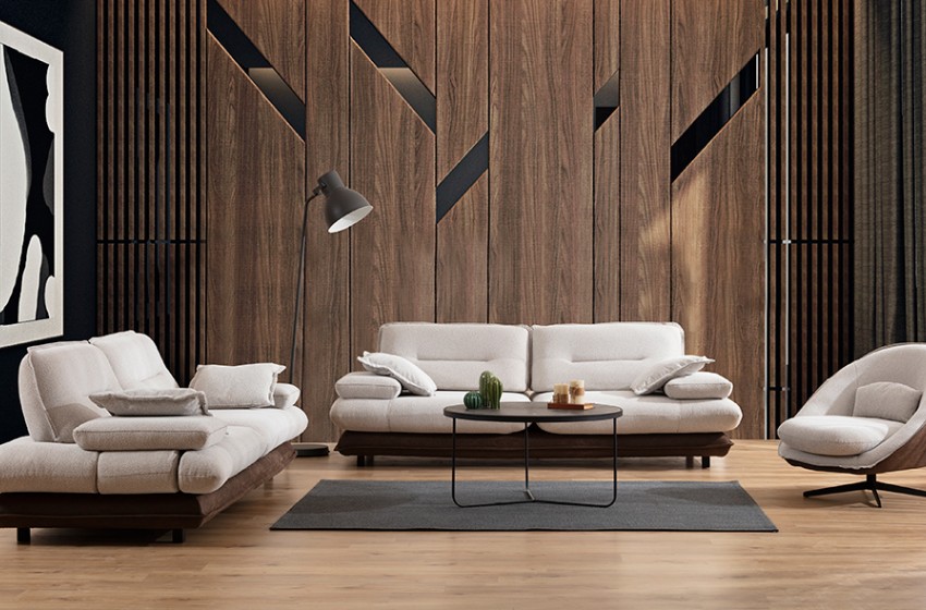 Grandyan Koltuk Takımı - Krem Kahve