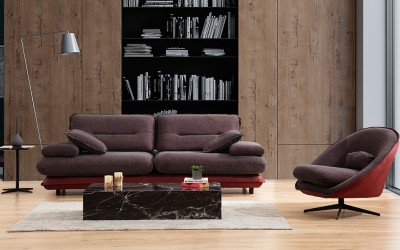 Grandyan Koltuk Takımı - Kahve Bordo