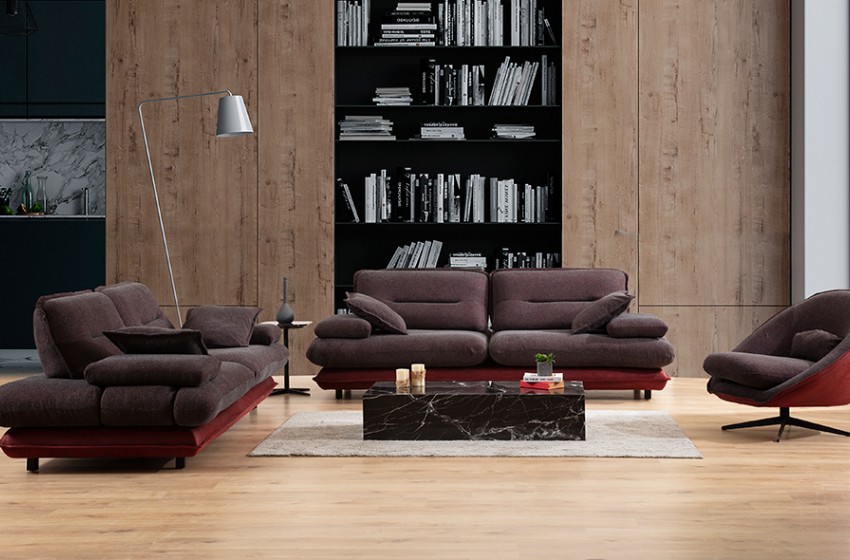 Grandyan Koltuk Takımı - Kahve Bordo