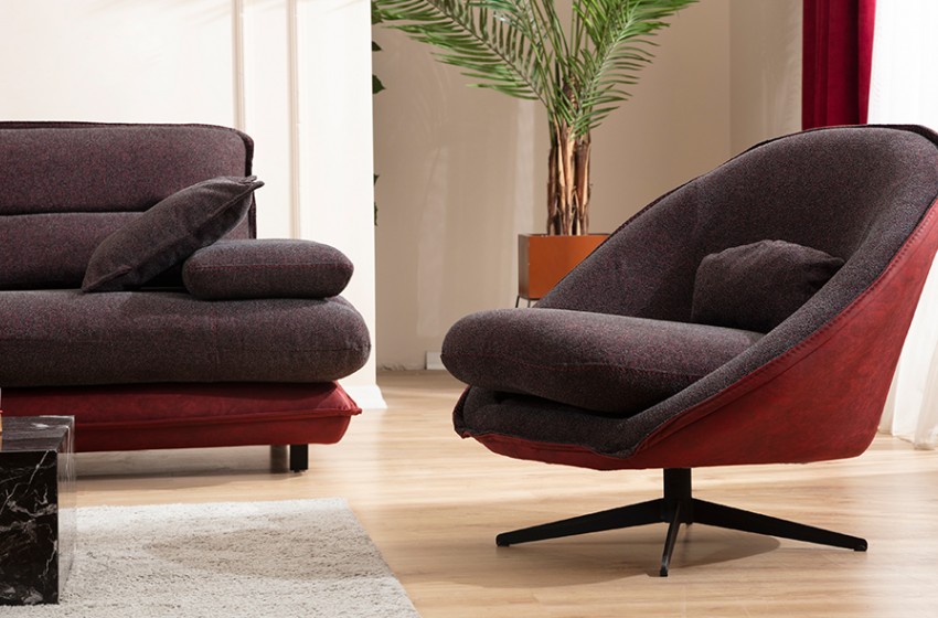 Grandyan Koltuk Takımı - Kahve Bordo