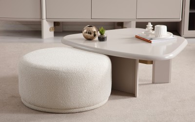 Glamour Puflu Orta Sehpa