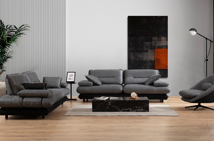 Grandyan Koltuk Takımı - Gri Siyah