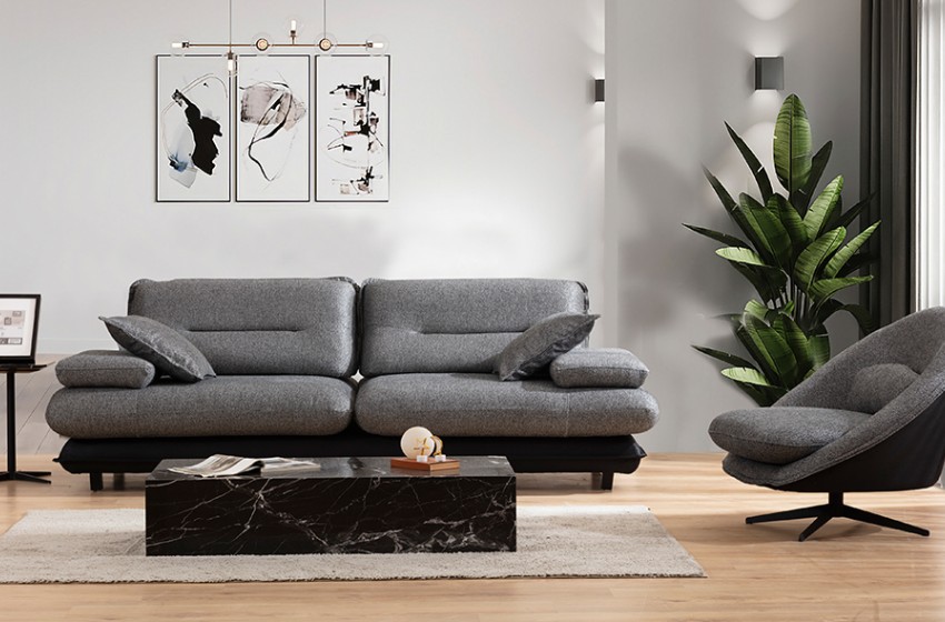 Grandyan Koltuk Takımı - Gri Siyah